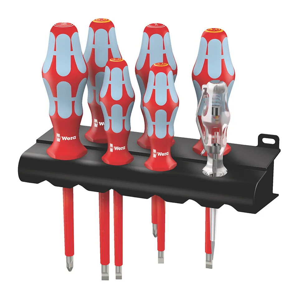 Bộ Tua Vít Cách Điện Wera 3160 i/7 Mũi Khắc Lazer Chất Liệu Thép Không Gỉ