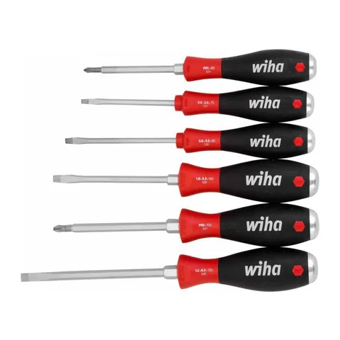 Bộ tua vít đóng Wiha 21250 SoftFinish 6 chi tiết, đầu dẹt và PH