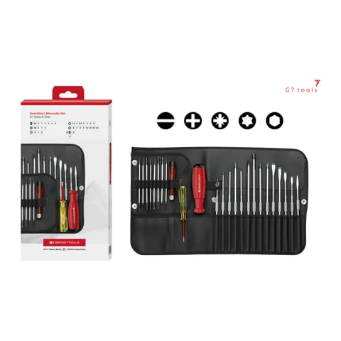 Bộ Tua Vít PB Swiss Tools 8515.CBB 31 Chi Tiết SwissGrip Trong Túi Cuộn