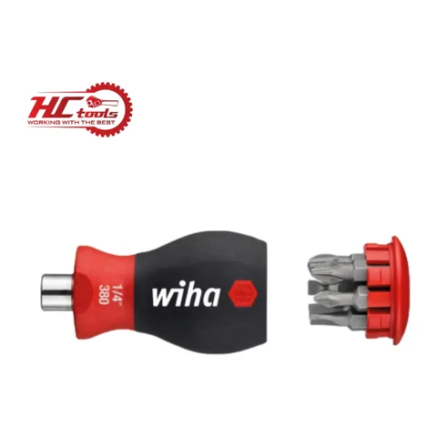 Bộ tui vít lùn dẹp, bake 6 đầu vít có nam châm Wiha 33736 Chính Hãng Made In Germany
