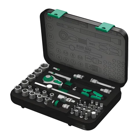 Bộ Wera Zyklop 1/4" 8100 SA2 Speed Ratchet Gồm 42 Chi Tiết 05 003533 001