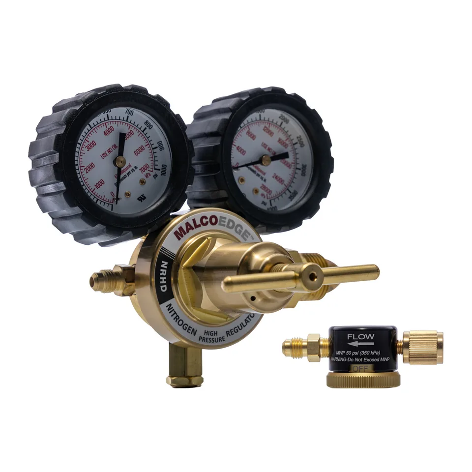 Bộ xả và thử nitơ MalcoEdge NPK1 gồm dụng cụ xả nitơ NPT và van điều áp NRHD