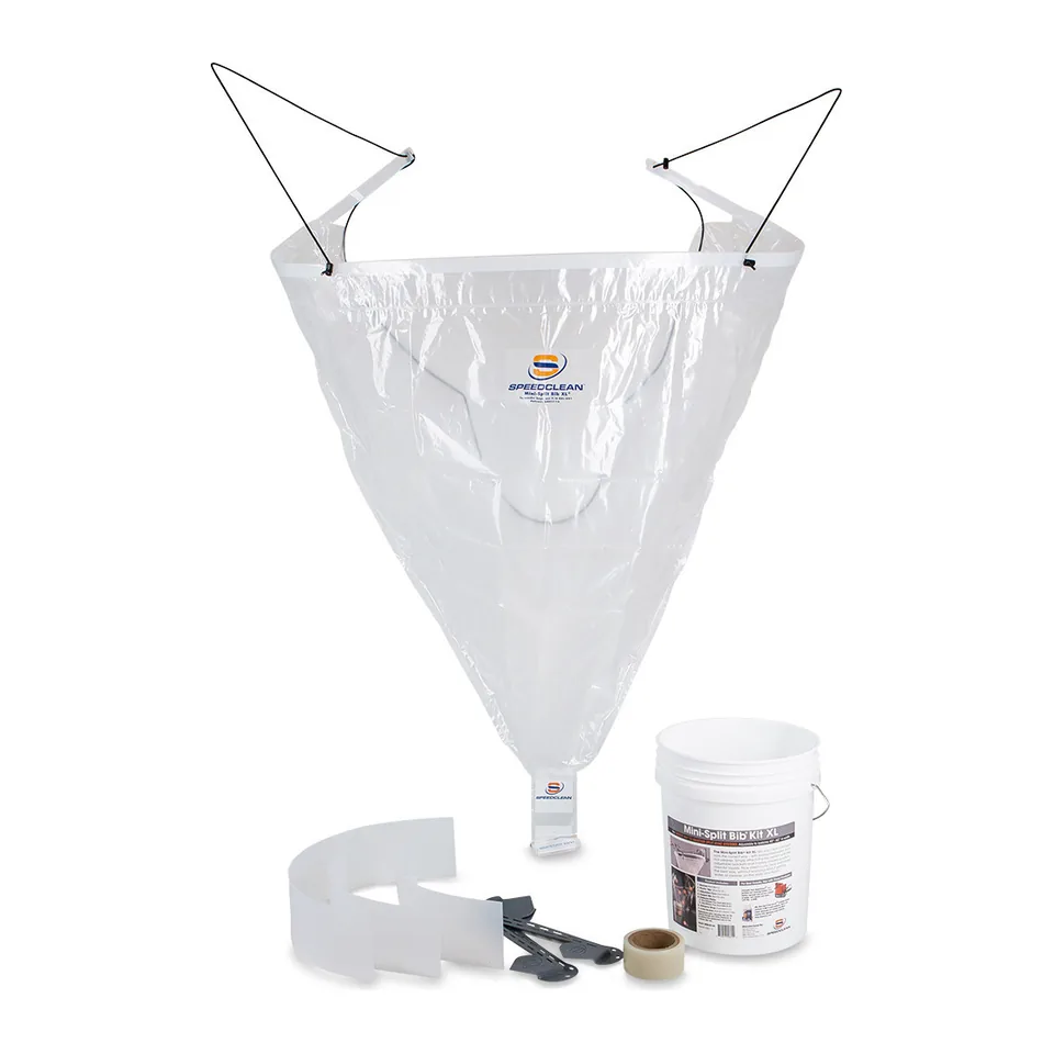 Bộ yếm chắn nước vệ sinh dàn lạnh mini split SpeedClean Bib Kit XL, dàn rộng 45–60"
