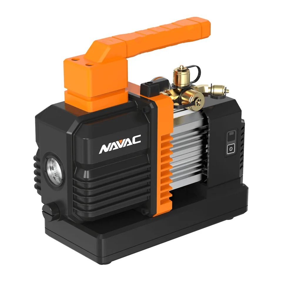 Bơm hút chân không chạy pin NAVAC NP4D BreakFree 4 CFM tương thích A2L, kèm adapter pin DEWALT (không kèm pin)