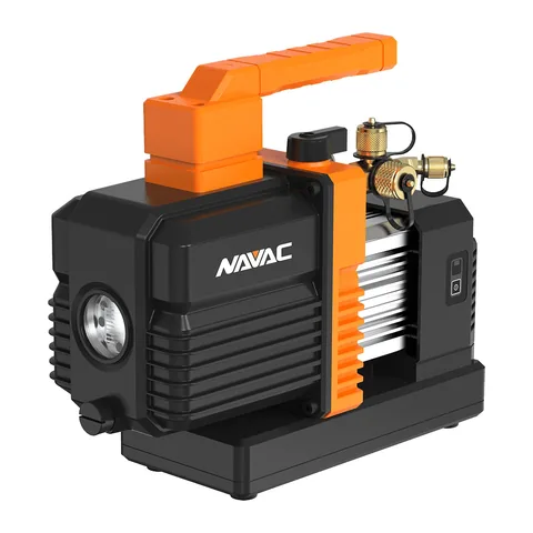 Bơm hút chân không chạy pin NAVAC NP6D BreakFree 6 CFM tương thích A2L, kèm adapter pin DEWALT (không kèm pin)