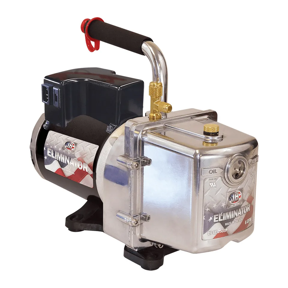 Bơm hút chân không chống cháy nổ JB Industries DV-6E-250SP Eliminator 6 CFM động cơ hai điện áp, kèm 1 quart dầu