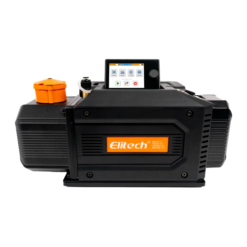 Bơm hút chân không dùng pin 18V Elitech SVP-DC 2 cấp, 2 CFM, động cơ không chổi than, Bluetooth