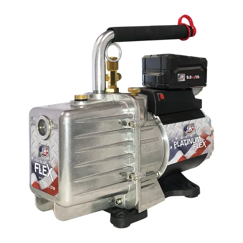 Bơm hút chân không dùng pin hoặc điện AC JB Industries DV-142-FLEX PLATINUM FLEX 5 CFM kèm pin, sạc và 1 quart dầu