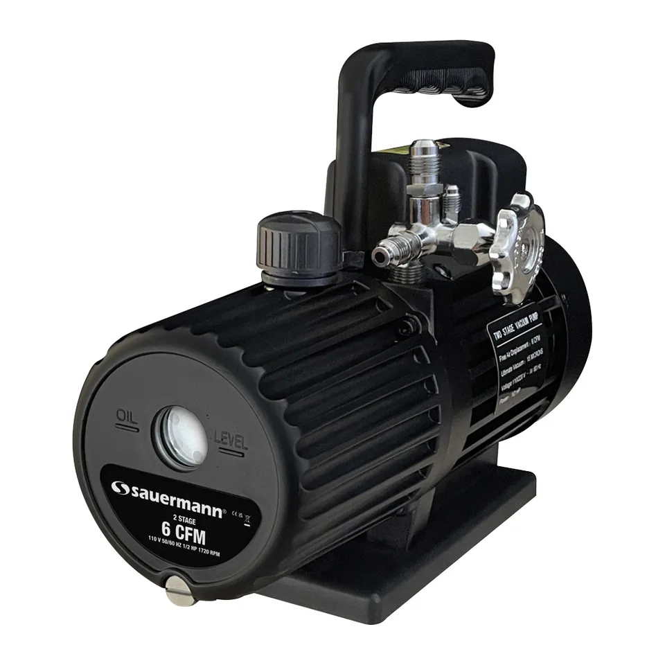 Bơm hút chân không Sauermann Si-RVP2 6 CFM 2 cấp 110V, tương thích A2L