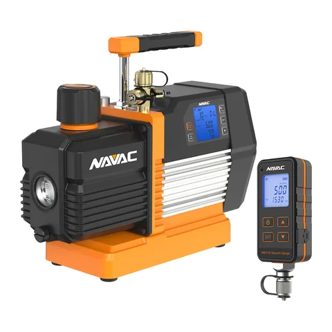 Bơm hút chân không thông minh NAVAC NP8DSV Master Series 8 CFM, Bluetooth, tương thích A2L, kèm đồng hồ chân không NMV1S