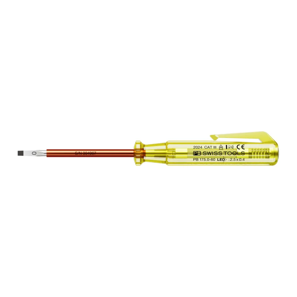 Bút Thử Điện PB Swiss Tools 175.0-60 Bóng LED Size Nhỏ Sản Xuất Thụy Sỹ