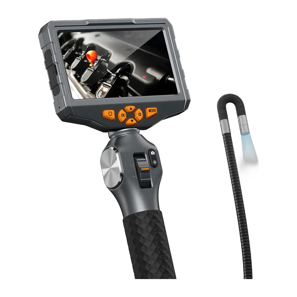 Camera nội soi công nghiệp Teslong TD500 đầu dò uốn 210° dài 1,55 m, màn hình 5 in