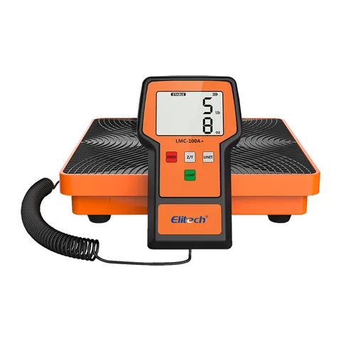 Cân gas điện tử Elitech LMC-100A+ tải 100kg, độ phân giải 5g, thân hợp kim nhôm