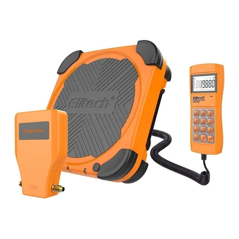Cân gas điện tử Elitech LMC-300 kèm van nạp, tải 100kg (220 lb), độ phân giải 0.2 oz