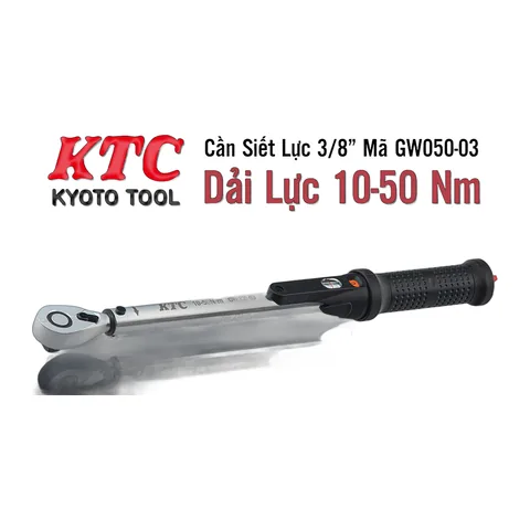 Cần Siết Lực KTC Cốt Siết 3/8" Mã Sản Phẩm GW050-03 Dải Lực 10-50Nm – Giải Pháp Chính Xác Từ Nhật Bản