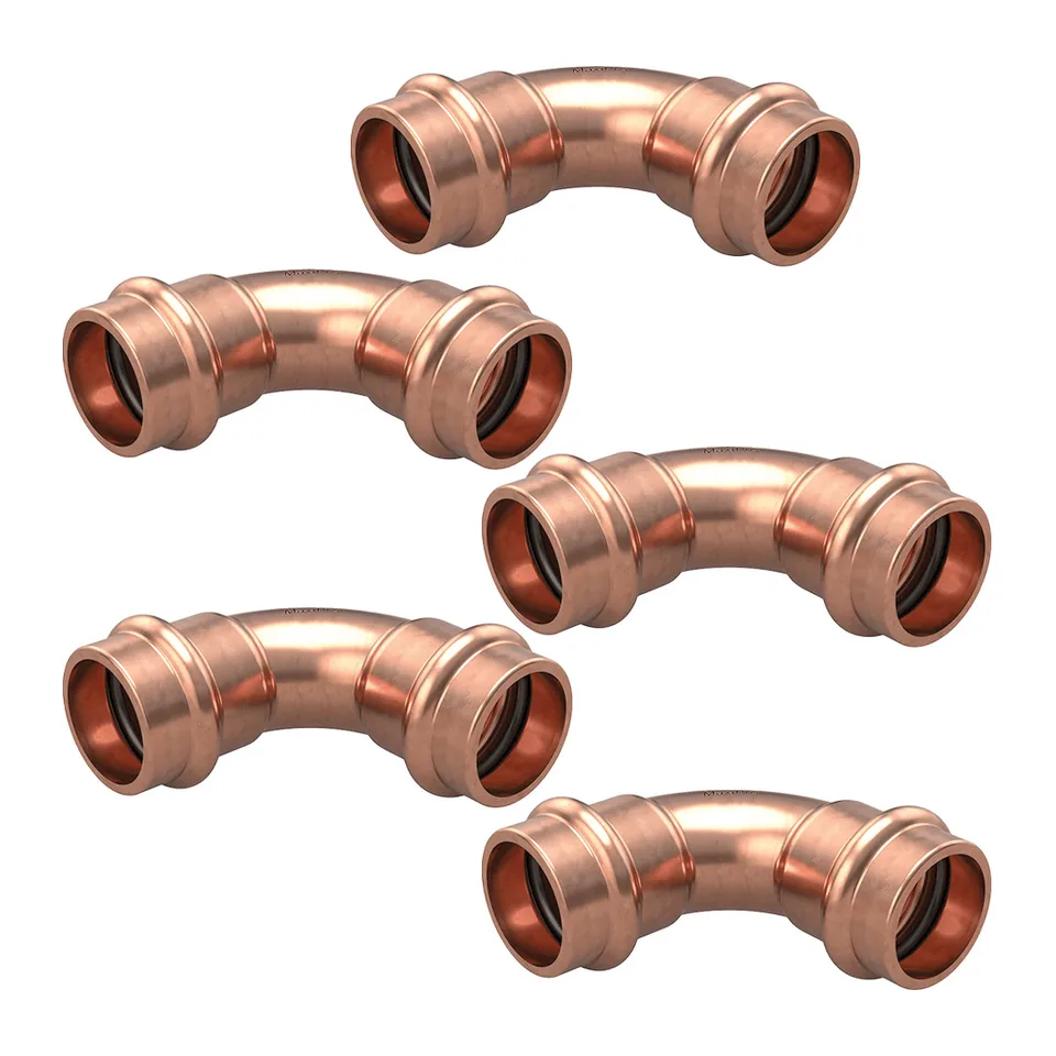Co 90° ép ống đồng Conex Bänninger MaxiPro 3/8", gói 5 cái