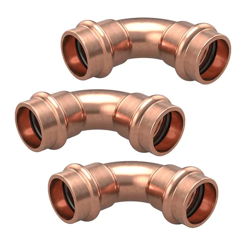 Co 90° ép ống đồng Conex Bänninger MaxiPro 7/8", gói 3 cái