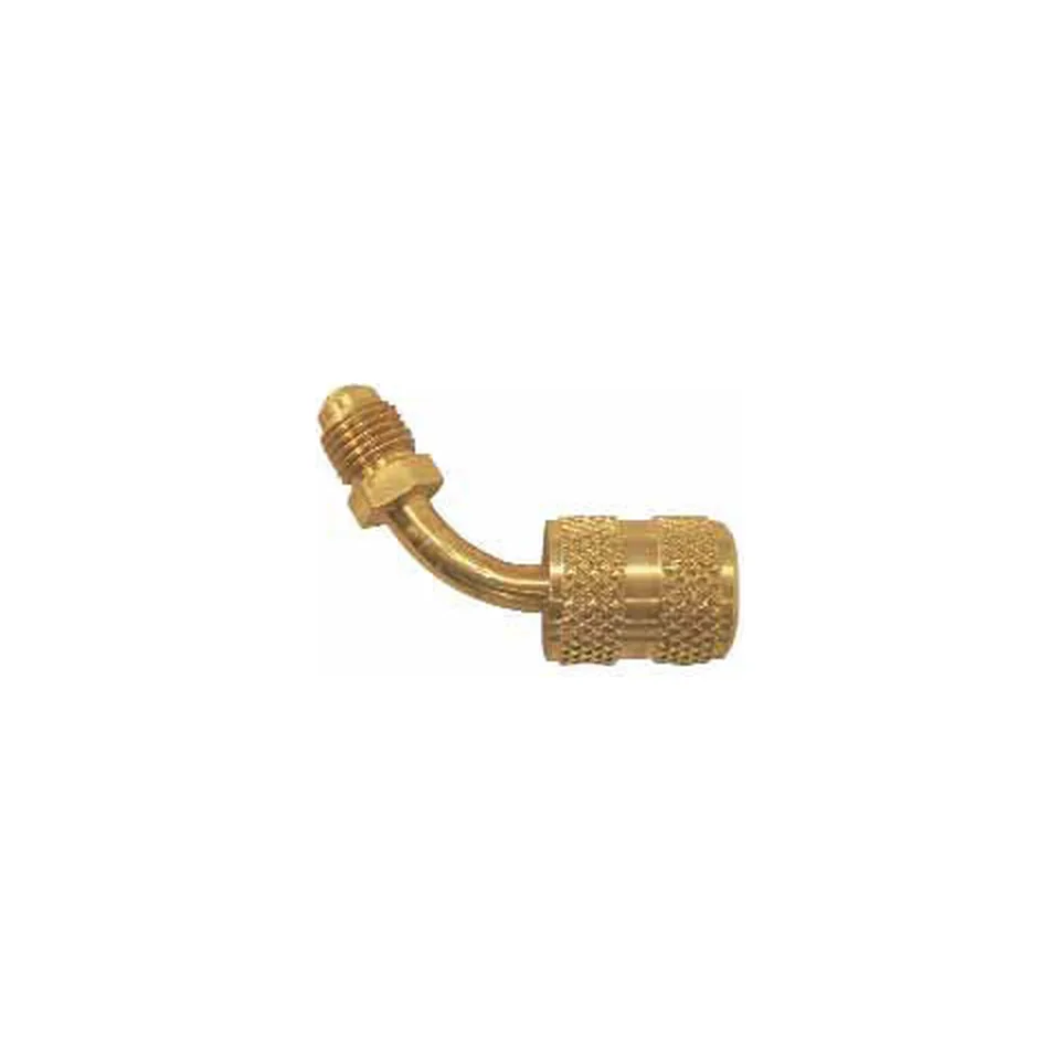 Đầu chuyển dây nạp gas chống xì ngược NRP NAB45 1/4" góc 45°, 1/4" FFL x 1/4" MFL
