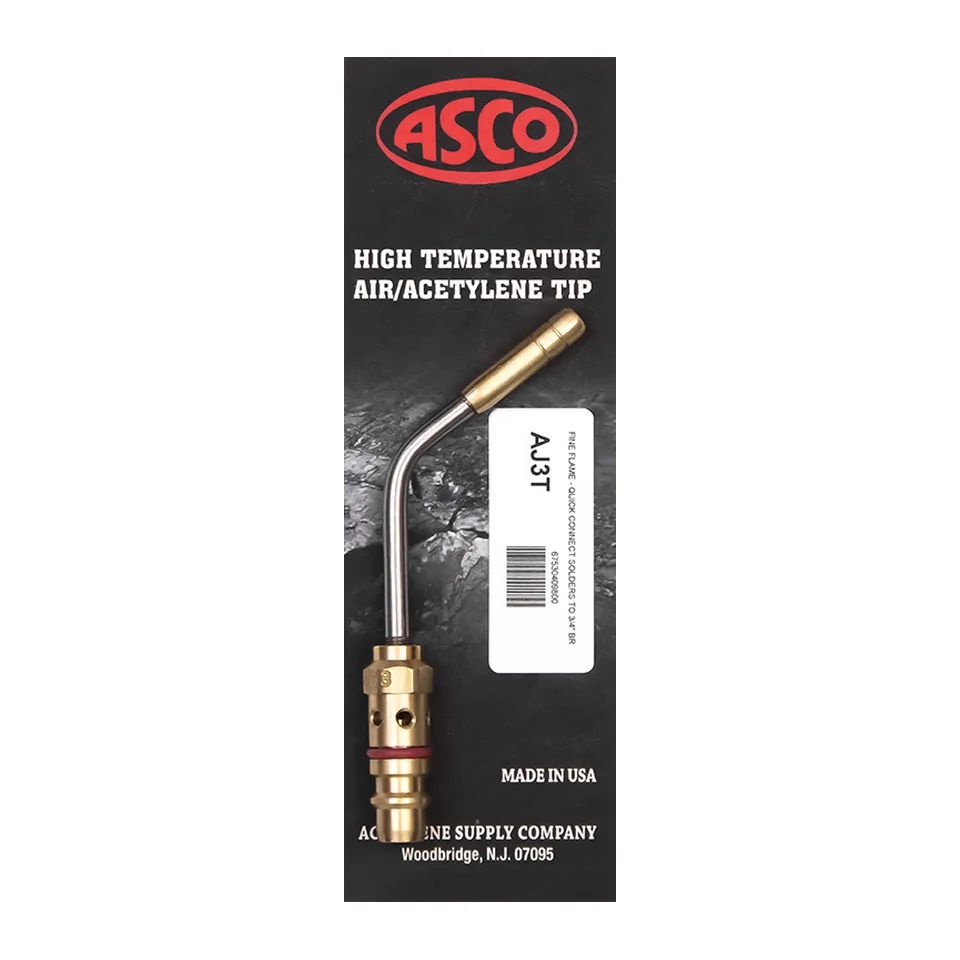 Đầu đèn khò acetylene nhiệt độ cao ASCO AJ3-T Quick Connect, ngọn lửa nhỏ
