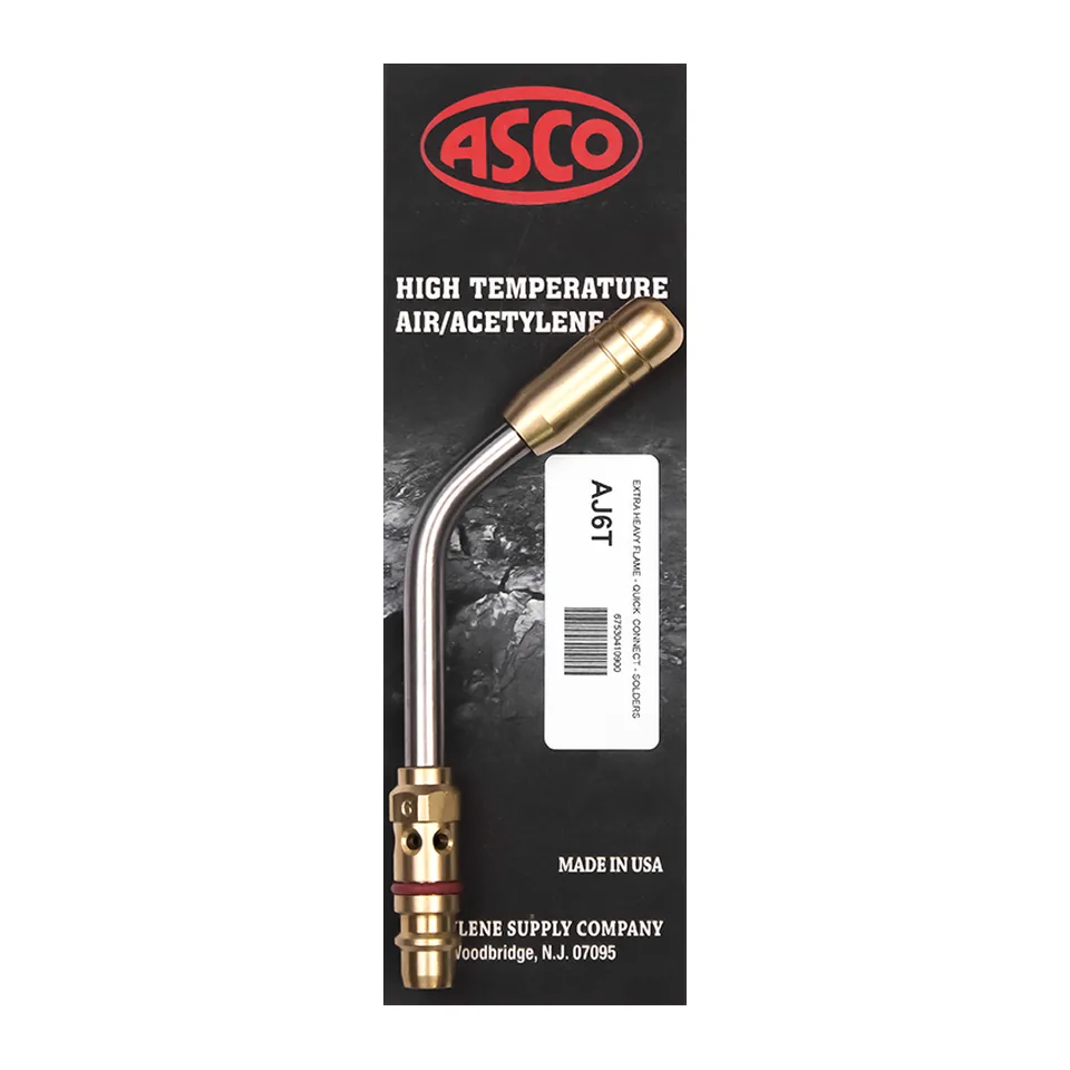 Đầu đèn khò acetylene nhiệt độ cao ASCO AJ6-T Quick Connect, ngọn lửa rất nặng