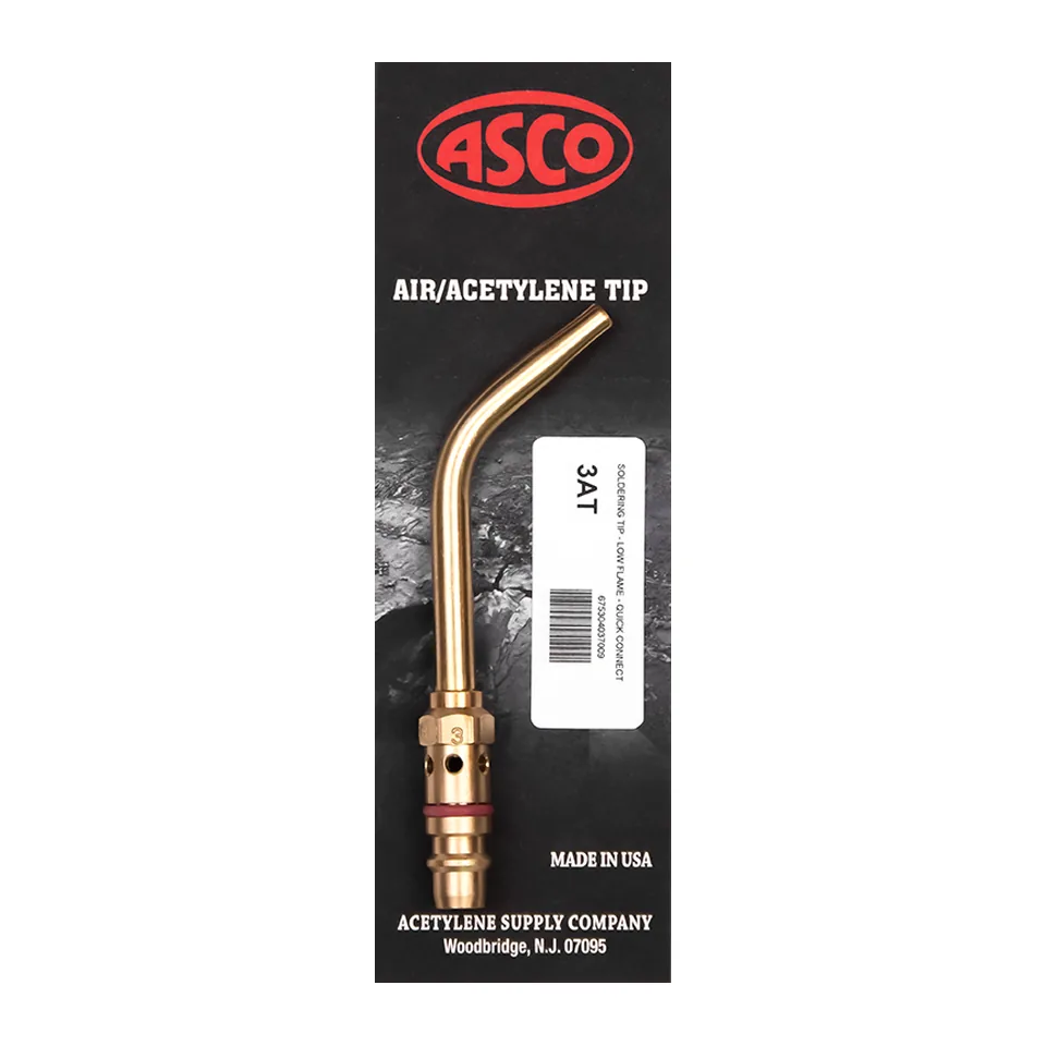 Đầu đèn khò acetylene nhiệt độ thấp ASCO 3A-T Quick Connect, ngọn lửa nhẹ