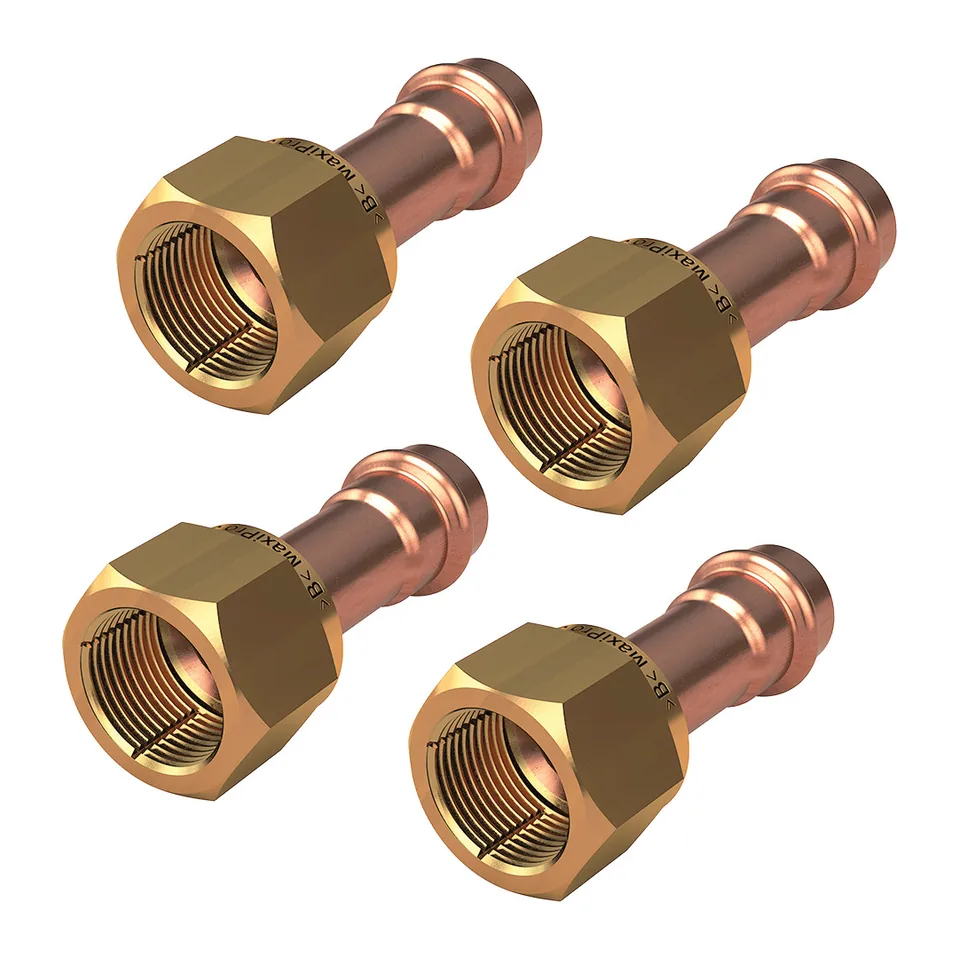 Đầu nối chuyển ép – loe SAE cái Conex Bänninger MaxiPro Simple Flare 1/4", gói 4 cái