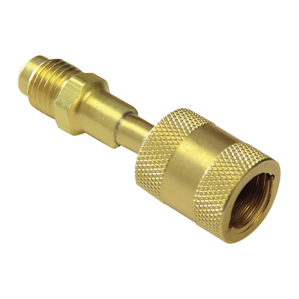 Đầu nối ren ngược JB Industries QC-1234-LH cho xe hơi và R1234yf, 1/2" Acme ren trái x 1/4" loe đực