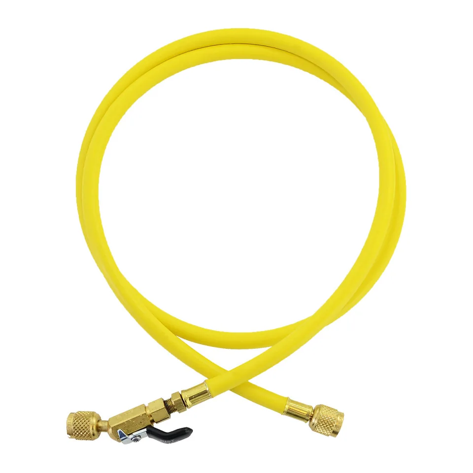 Dây nạp gas vàng van bi JB Industries KOBRA CLBV-A2L-60Y dài 60", đầu nối A2L, 1/4" x 1/4"