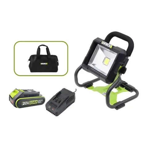 Đèn LED Dùng Pin 20V (1 Pin 2.0Ah, 1 Sạc 2A) Worx WU026.12.2B