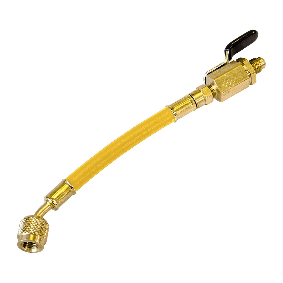 Đoạn dây ngắn van bi màu vàng JB Industries KOBRA CLV-A2L-6Y dài 6", đầu nối A2L, 1/4" x 1/4"