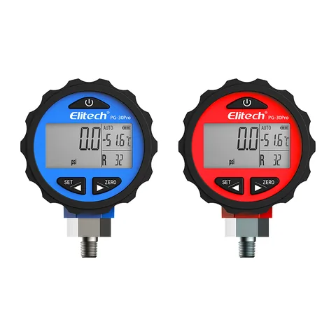 Đồng hồ áp suất điện tử Elitech PG-30 Pro, dải đo -14.7~800 psi, 87 loại gas