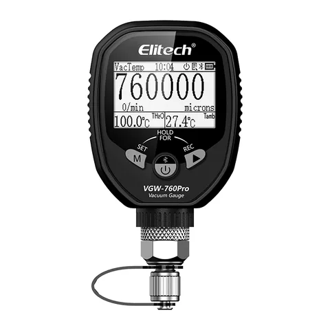 Đồng hồ đo chân không điện tử Elitech VGW-760Pro Bluetooth, dải đo 1–760.000 micron