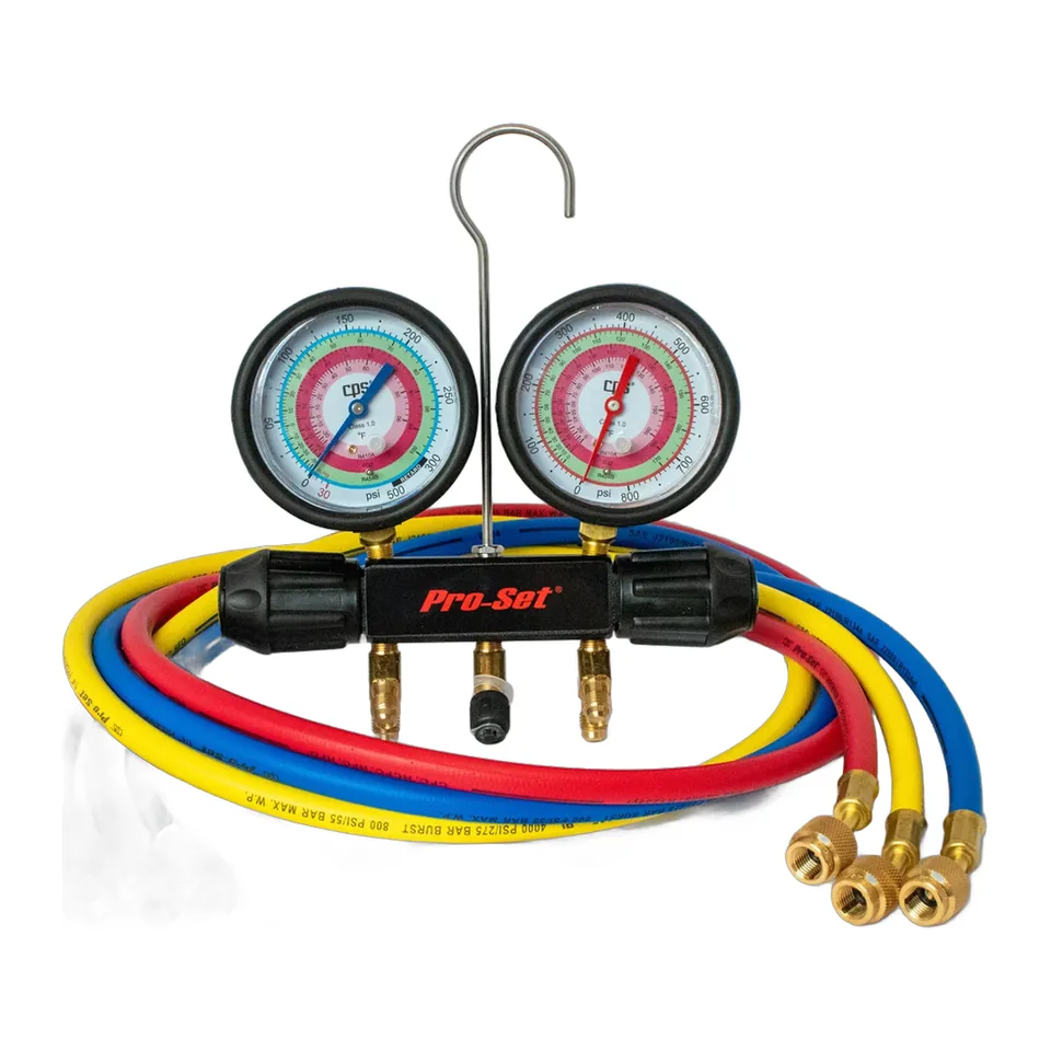 Đồng hồ nạp gas 2 van A2L CPS Workingman MT2A7P5 3-1/8" cho R-454B, R-32, R-410A kèm dây cao cấp 5 ft