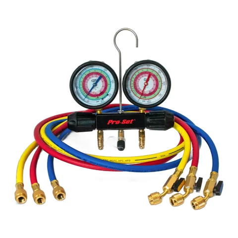 Đồng hồ nạp gas 2 van A2L CPS Workingman MT2A7P5E 3-1/8" cho R-454B, R-32, R-410A kèm dây van bi 5 ft