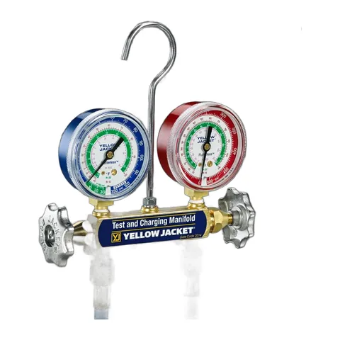 Đồng hồ nạp gas cơ 2 van Yellow Jacket 41215 Series 41 mặt 2-1/2" cho R-12, R-22, R-502 kèm dây PLUS II 60"