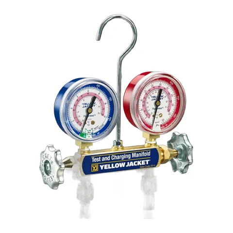 Đồng hồ nạp gas cơ 2 van Yellow Jacket 41709 Series 41 mặt 2-1/2" cho R-410A, R-32 kèm dây PLUS II 60"
