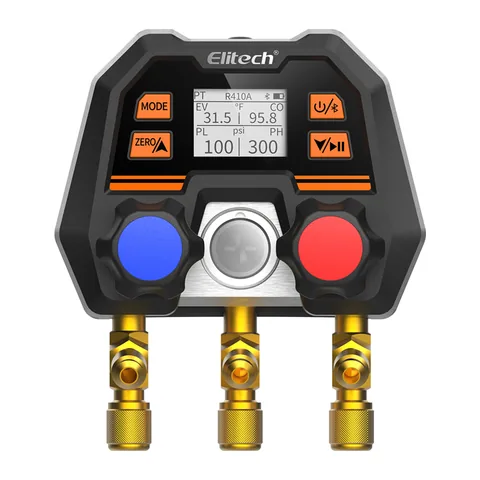 Đồng hồ nạp gas điện tử Elitech MS-100 Bluetooth, hơn 140 loại gas, có thể tuỳ chỉnh
