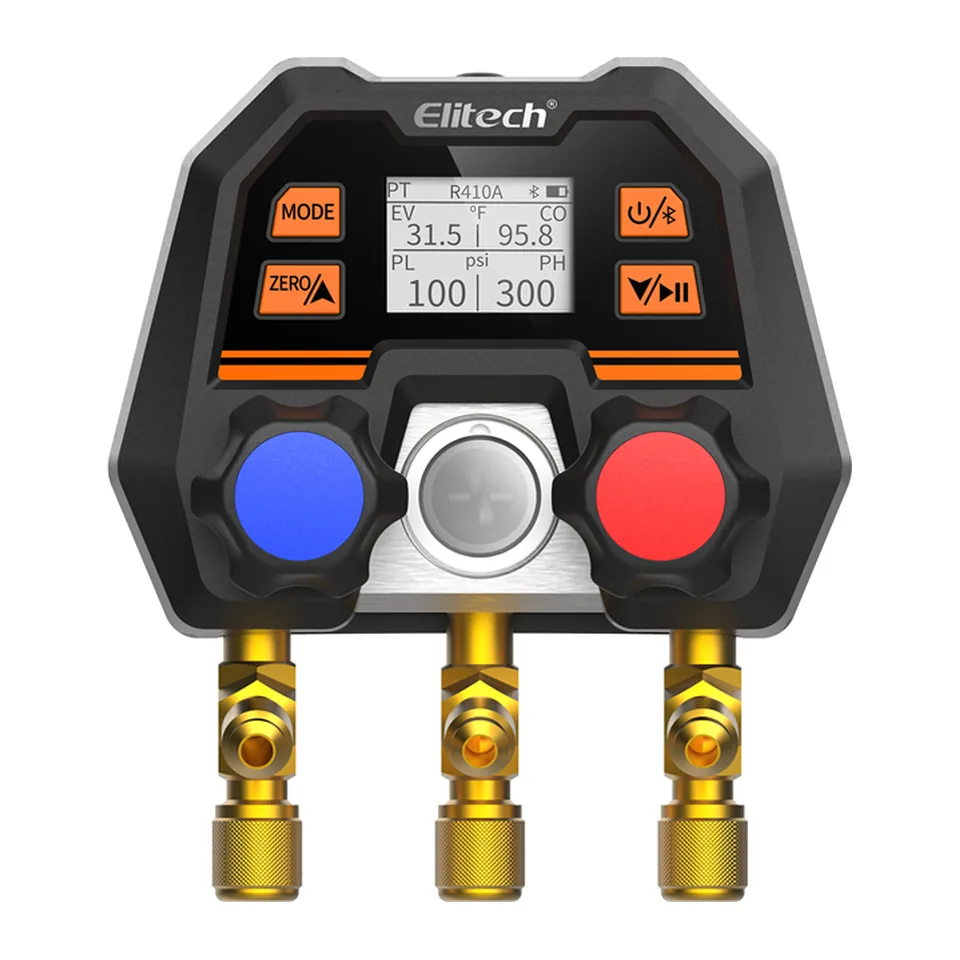 Đồng hồ nạp gas điện tử Elitech MS-100 Bluetooth, hơn 140 loại gas, có thể tuỳ chỉnh