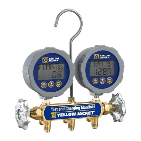 Đồng hồ nạp gas điện tử Yellow Jacket 46060 Series 41 mặt LCD 3-1/8", tương thích gas A2L