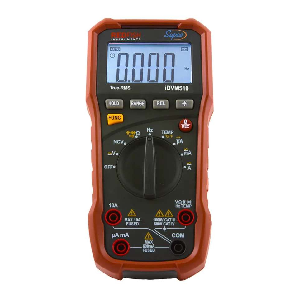 Đồng hồ vạn năng không dây Redfish iDVM 510 True RMS, có ghi dữ liệu, kết nối ứng dụng measureQuick