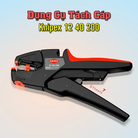 Dụng Cụ Tuốt Dây Tự Động KNIPEX EvoStrip – Dải 0.03–10.0 mm², Tự Điều Chỉnh, Có Dao Cắt Dây 12 40 200