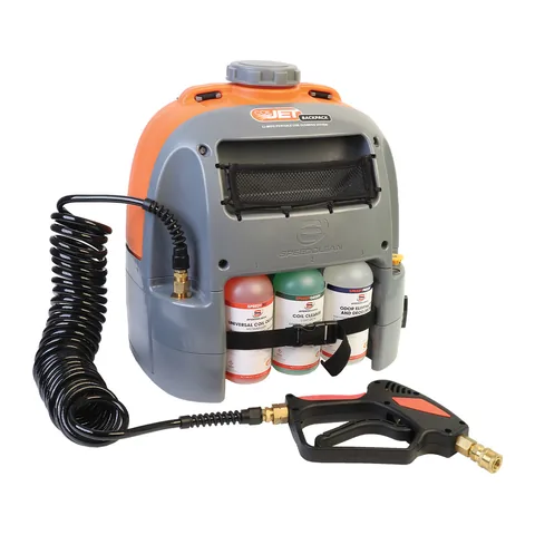 Hệ thống vệ sinh dàn SpeedClean CoilJet CJ-BKPK dạng ba lô chạy pin, bình phun di động
