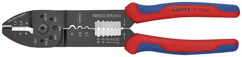 Kìm Bấm Cos Knipex 97 32 240 Ép Cos Chân Thép và Cos Chân Nhựa 0,5 - 6,0 mm²