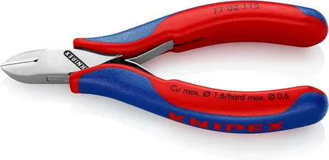 Kìm Cắt Điện Tử KNIPEX 77 02 115 Lưỡi Tôi Cứng 62 HRC, Dài 115mm