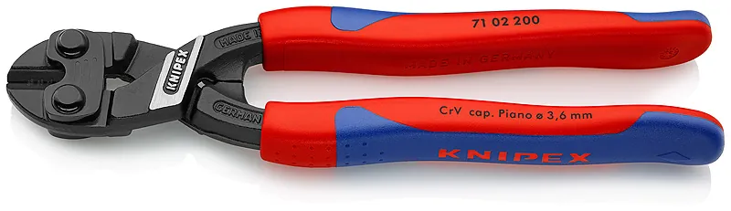 Kìm Cắt KNIPEX CoBolt 71 02 200 Lưỡi cắt 64 HRC, Cắt Thép Lò Xo Ø3.6mm