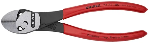 Kìm Cắt Knipex TwinForce 73 71 180 Lưỡi Tôi 64 HRC, Cộng lực 50%, Cắt Thép Lò Xo 3.0mm