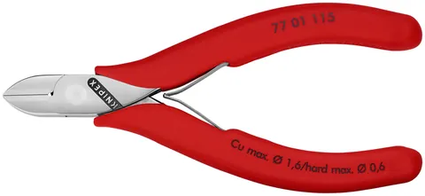Kìm Cắt Linh Kiện Điện Tử Knipex 77 01 115 Lưỡi Cắt Tôi Cứng 62HRC