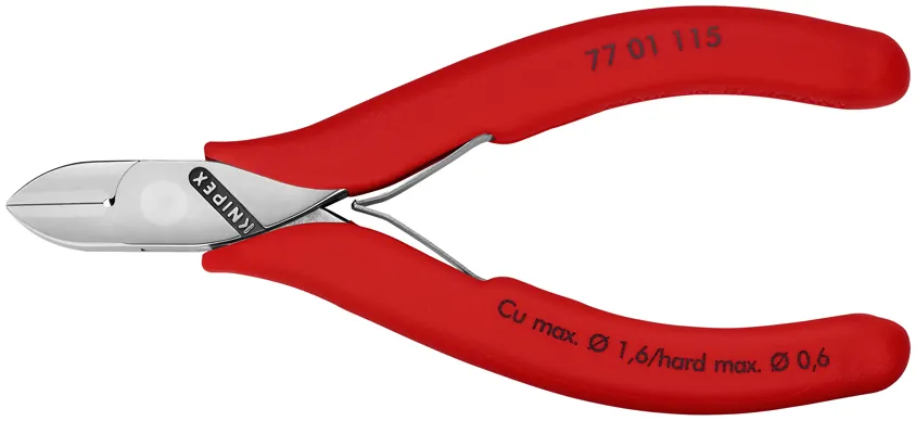 Kìm Cắt Linh Kiện Điện Tử Knipex 77 01 115 Lưỡi Cắt Tôi Cứng 62HRC