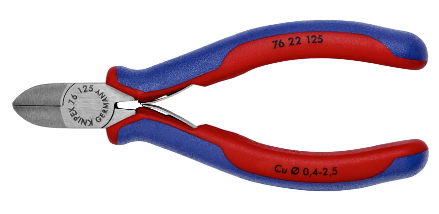 Kìm Cắt Linh Kiện Vật Liệu Mềm Knipex 76 22 125 Lưỡi Cắt Bằng, Flush Cut