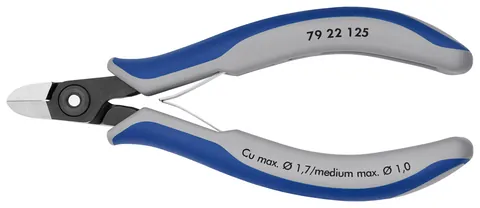 Kìm Cắt Linh Kiện Knipex 79 22 125 Đầu Tròn Thon Lưỡi Cắt Bằng, Flush Cut